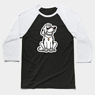 Dog sitting and smiling Baseball T-Shirt